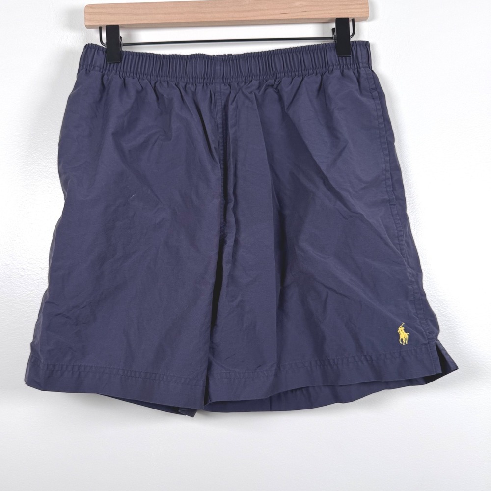 Polo‎ Ralph Lauren Sport Navy Blue Shorts Elastic Waist Casual Mens Swim Trunks